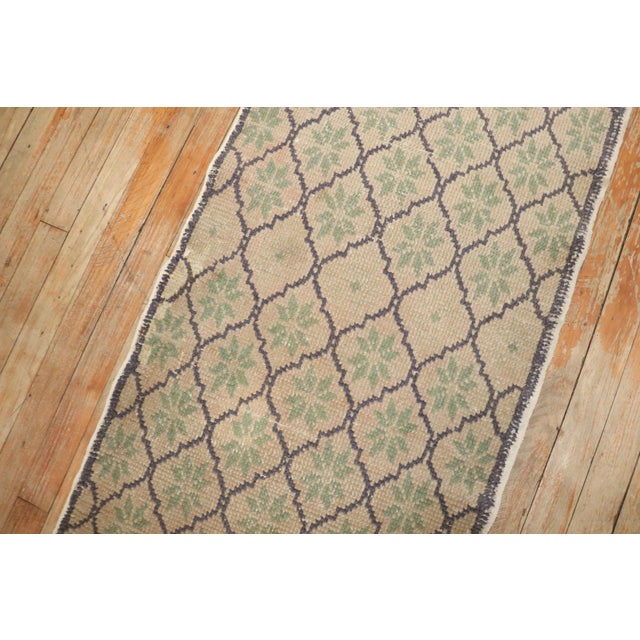 Brown Narrow Vintage Zabihi Collection Turkish Runner - 1'11" x 9'1" For Sale - Image 8 of 10