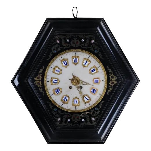 Antique Wall Clock, 1850 For Sale