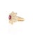 Contemporary 1.20 Carat Ruby Diamond 14 Karat Yellow Gold Cocktail Ring, Size 7 For Sale - Image 3 of 7