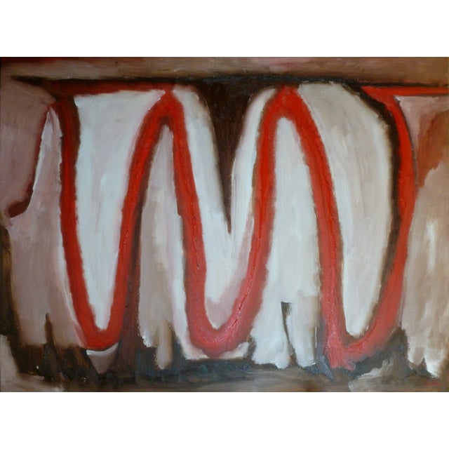 "Vibing" Large Contemporary Abstract Expressionist Oil Painting For Sale