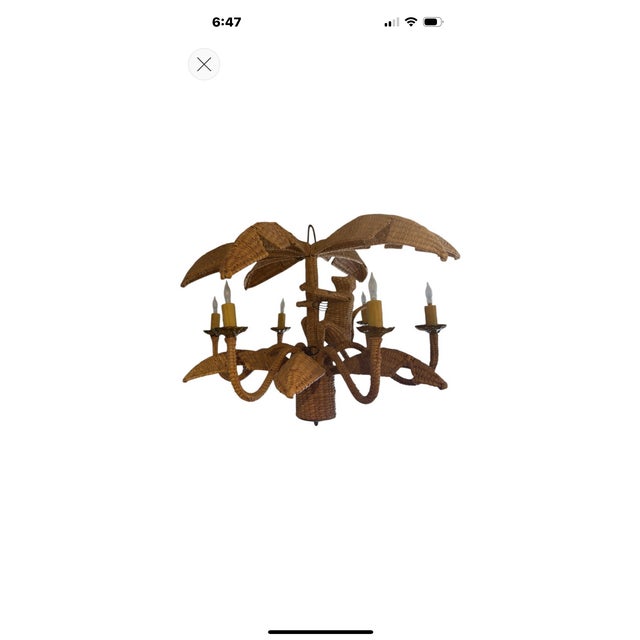 1960s Mario Torres Palm Tree Chandelier With Monkey For Sale - Image 14 of 14