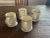 Shabby Chic Vintage La Pottery by n.s. Guston Co. Christmas Holly Mugs- Set of 4 For Sale - Image 3 of 5