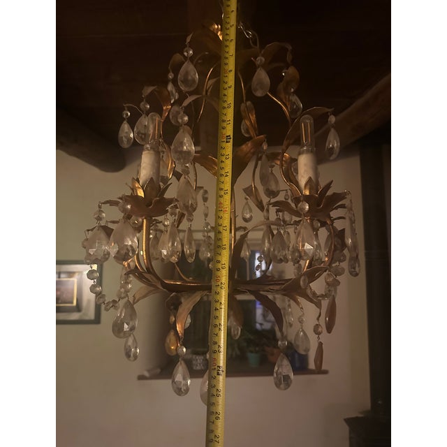 Antique Bronze Baroque Chandelier For Sale In Santa Fe - Image 6 of 7