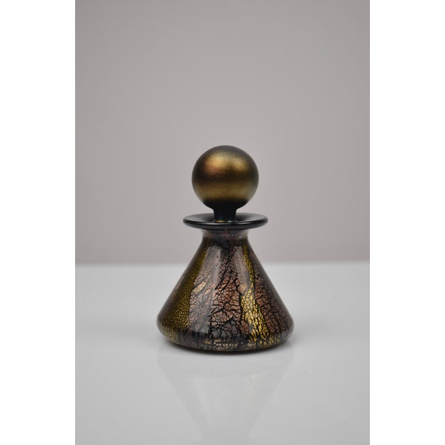 Black Vintage English Glass Perfume Bottle, 1970s For Sale - Image 8 of 9