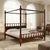Not Yet Made - Made To Order Handcrafted Solid Mango Queen Size Four Poster Bed in Teak Finish | Traditional Colonial Style Wooden Canopy Bed | Bedroom Furniture From India For Sale - Image 5 of 5