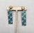 Mid-Century Modern Vintage 1960s Signed Boucher Green & Blue Enamel Pendant Clip Earrings-2 Pieces For Sale - Image 3 of 7