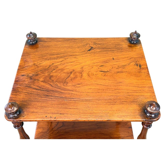 A Very Good Quality Mid 19th Century Rosewood Whatnot, Or Etagere, Having Three Very Well Figured Rectangular Tiers,...