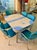 This original 1950s diner table with six chairs and an extension leaf from the USA Original 1950s diner kitchen table from...