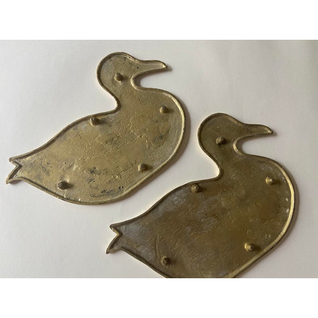 MidCentury Brass Duck Trivets a Pair Chairish
