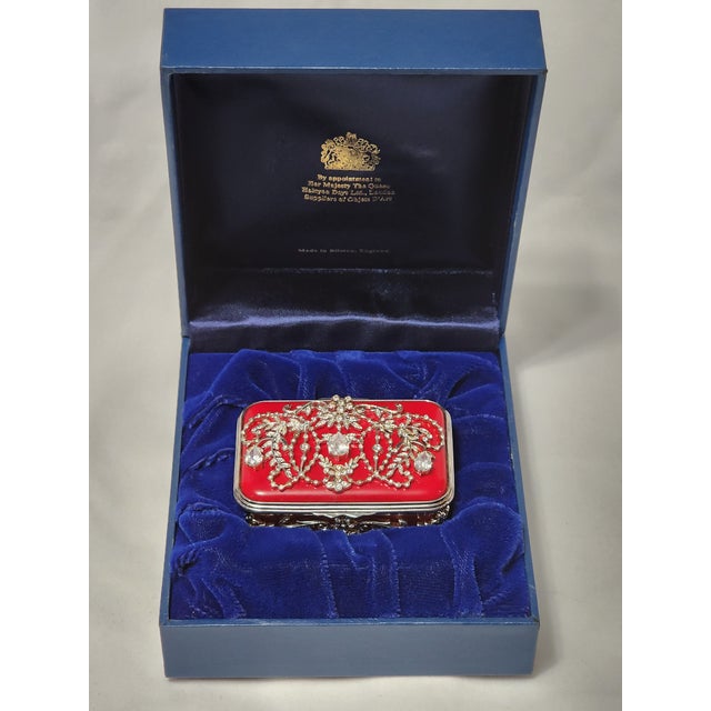 Halcyon Days Enamels Trinket Box Gilbert Collection Enamel and Swarovski Crystal Design. Every enamel box is meticulously...