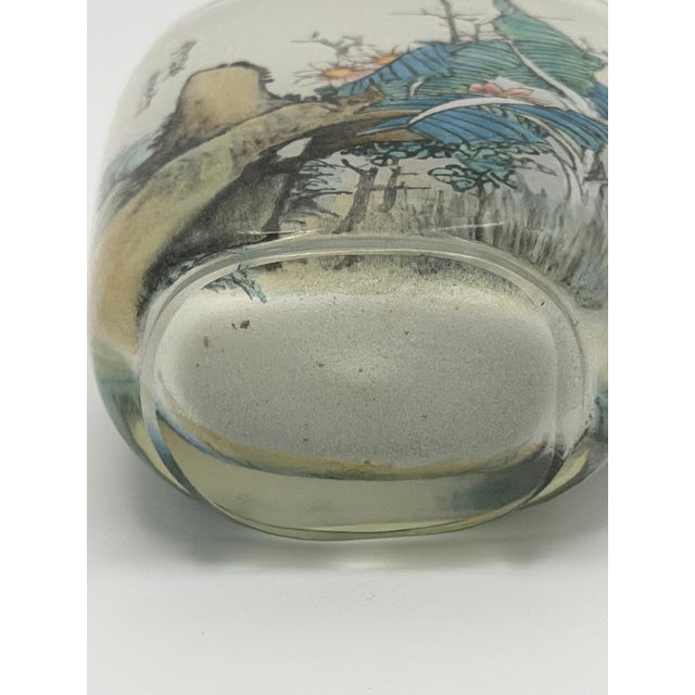 Exquisite Inside Painted Snuff Bottle Dated 1966 For Sale - Image 14 of 16
