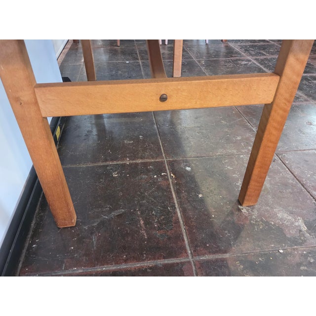 A very early 1950s Borge Mogensen Oiled Oak Dining Table Has mark #171 Fredericia Stolefabrik Danish mark on bottom. This...