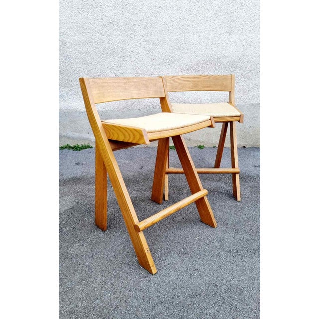 Brown Set of Italian Bar Stools in the style of Le Corbusier, 1960s For Sale - Image 8 of 8