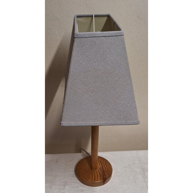 Vintage Table Lamp in Pinewood by Solbacken, 1970s For Sale - Image 4 of 8