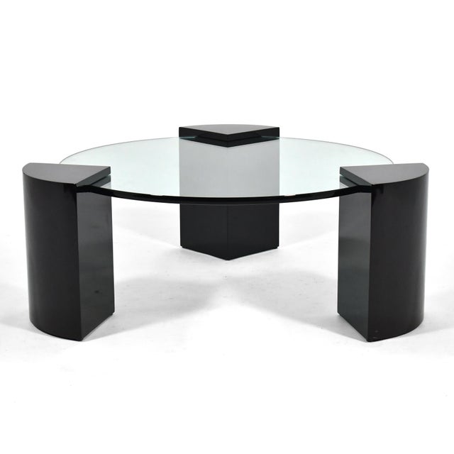 Created for Chicago interior designer Roy Klipp, this stylish coffee table has a terrific modernist design with three pie-...
