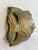 Whimsical vintage gold painted plaster fish plaque with realistic scales and fin details. Can be used as wall art or a...