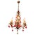 Large French Chandelier with Lipstick Red Teardrops, 1950 For Sale - Image 9 of 9