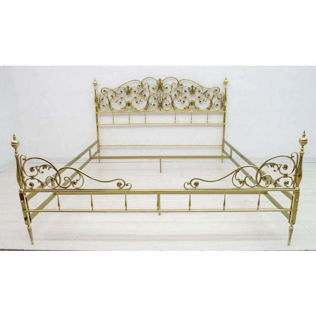 Mid-Century Neoclassical Style Italian Double Brass Daybed, 1960s For Sale - Image 16 of 16