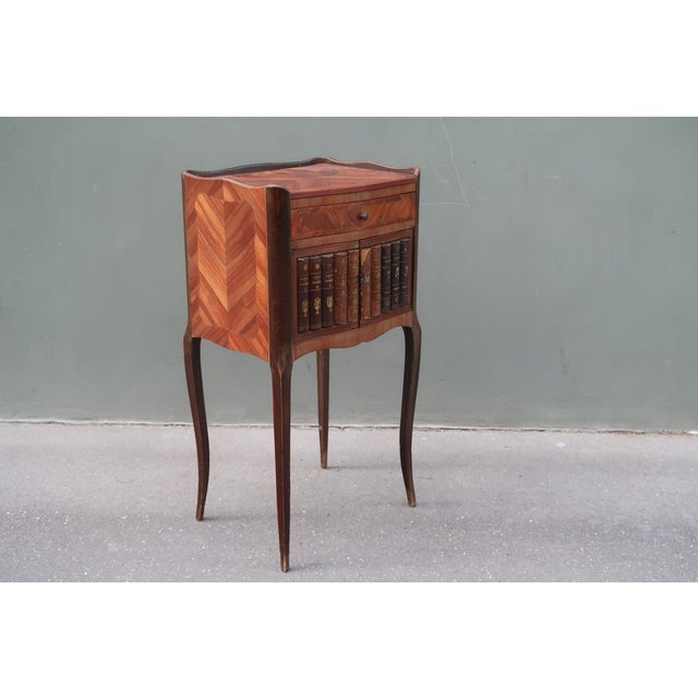 French Antique Louis XV Style Side Table Nightstand For Sale In Los Angeles - Image 6 of 13