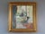 FIGURE BY THE WINDOW Size: 28.2 x 26.4 inches (including frame) Oil on canvas An intimate mid-century figurative painting...