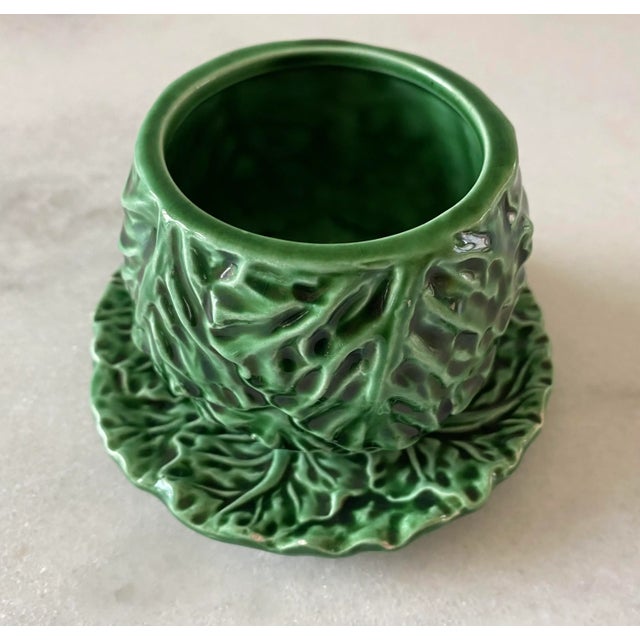 Bordallo Pinheiro Vintage Cabbage Jam Dish For Sale - Image 4 of 9