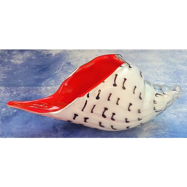 Murano Vintage Murano Style Art Glass Conch Shell Figurine For Sale - Image 4 of 7