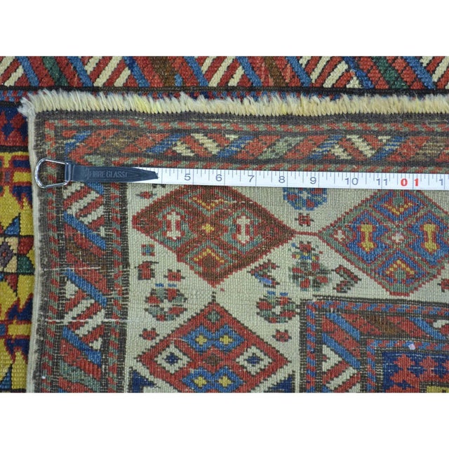 1900 - 1909 Antique Caucasian Dagestan Vegetable Dye Runner Rug For Sale - Image 5 of 6