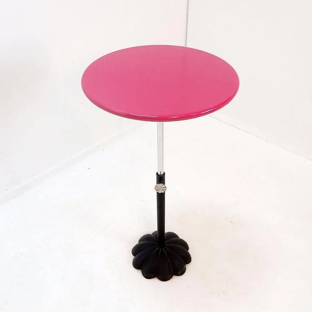 Side Table with Pink Metal Top For Sale - Image 10 of 12