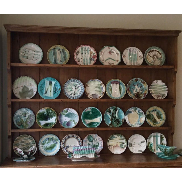 19th Century Onnaing French Majolica Asparagus Plate For Sale In Austin - Image 6 of 8