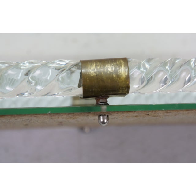 Metal Mid Century Italian Murano Twisted Rope Glass Mirrored Vanity Tray 16" For Sale - Image 7 of 14