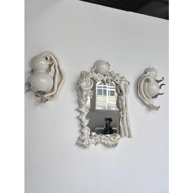 Contemporary Paestrum Ceramic Wall Light by Lucile Gracile For Sale - Image 3 of 8