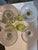 Set of four cordial glasses made by Baccarat in the Genova pattern. Two green and two chartreuse, both highly collectible....