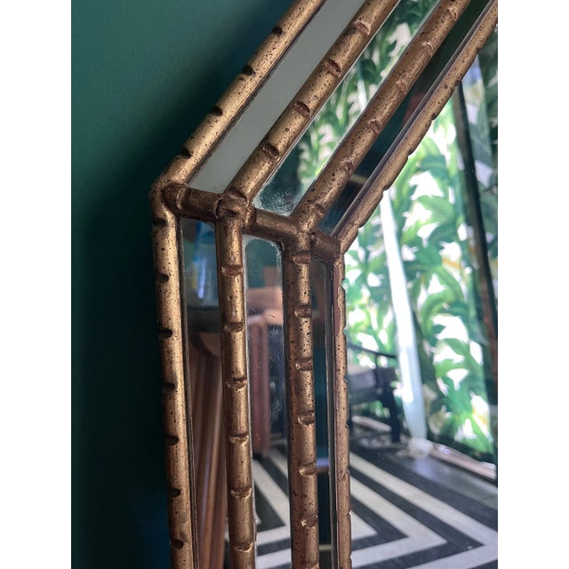 La Barge Faux Bamboo Gold Gilt Mirror For Sale In Saint Louis - Image 6 of 9