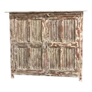 1920s Vintage Armoire Limewash Patina Modern Farmhouse Credenza Cabinet 52