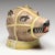 Antique early 19th century English Staffordshire stirrup cup in the form of a bear's head muzzled with open mouth showing...