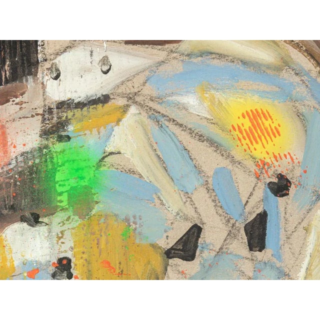 Colorful Fragmentation, Gouache on Thick Paper, Framed For Sale - Image 6 of 11