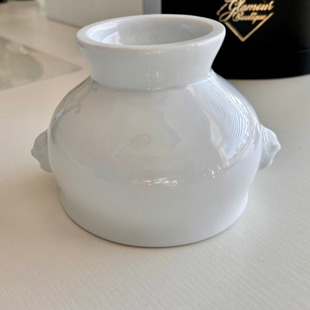 Bodum French White Porcelain Lion Head Soup Bowls - Set of 4 For Sale - Image 9 of 14