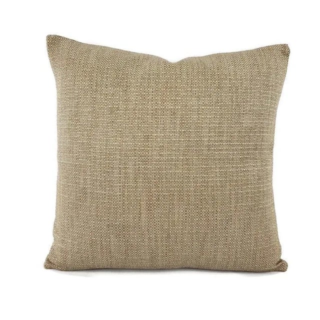 Textile Casamance Mineral Uni in Beige Fonce Pillow Cover For Sale - Image 7 of 7