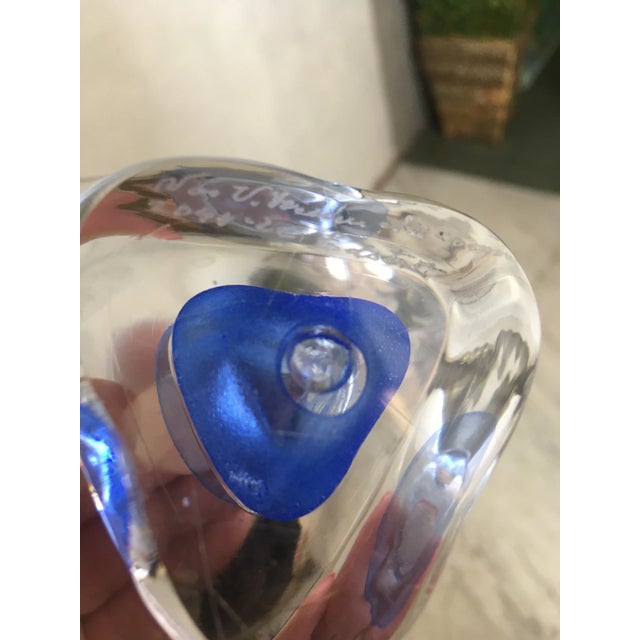 1980s Signed Vintage Art Glass Bowl For Sale - Image 5 of 7