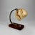 Beige Art Deco Wood and Marble Glass Table Lamp, 1940s For Sale - Image 8 of 8