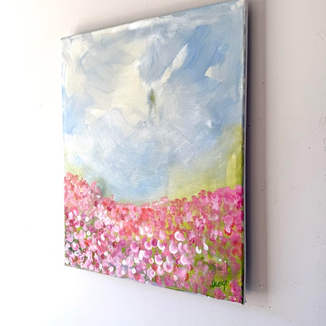 Abstract Expressionism Late 20th Century Posy Floral Field Painting, Signed Jiorge For Sale - Image 3 of 5
