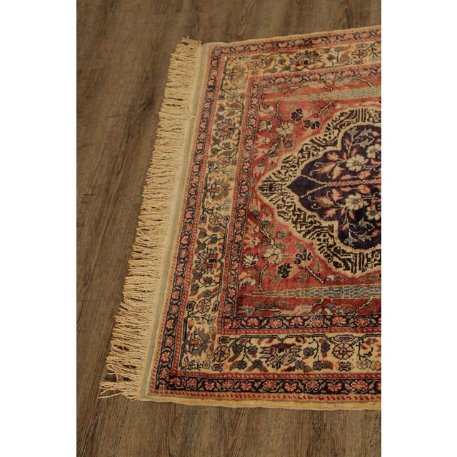 Cream Persian Hand Knotted Prayer Rug For Sale - Image 8 of 18