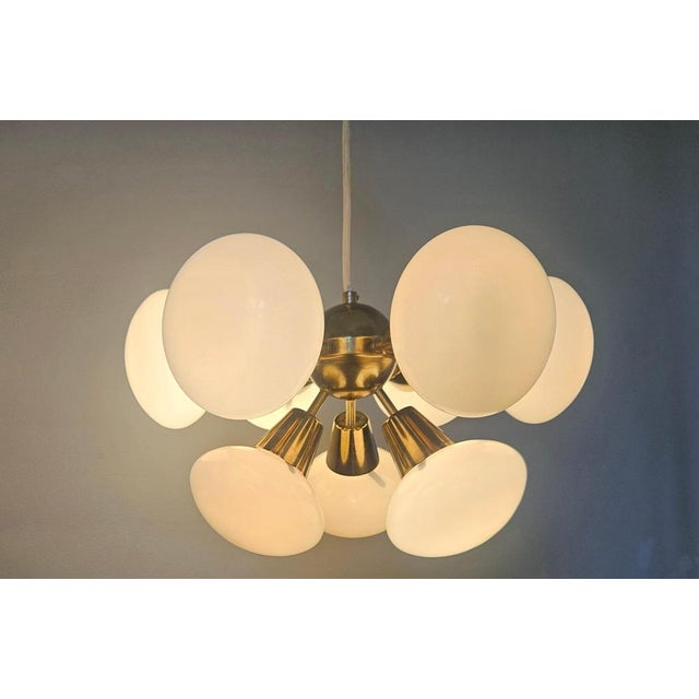 Brown Mid-Century Sputnik Chandelier from Kamenicky Senov, 1970s For Sale - Image 8 of 16