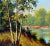 1960s Mid Century Serene Lakeside Landscape For Sale - Image 5 of 6