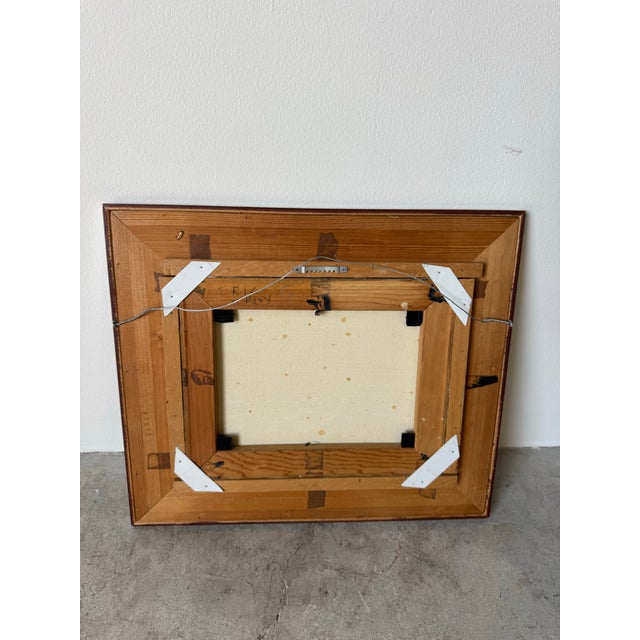 1977 E. J. Troy Surrealist-Style Oil on Canvas Painting, Framed For Sale - Image 11 of 11