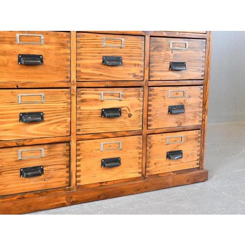 Black Bank of Pine Workshop Drawers, 1940s For Sale - Image 8 of 13
