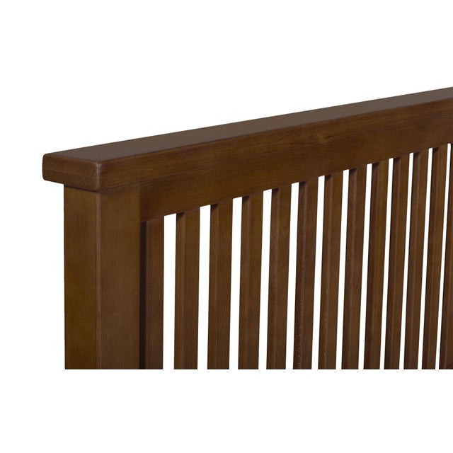 Wood Mission Quarter Sawn Oak Slat Bed - Walnut For Sale - Image 7 of 8