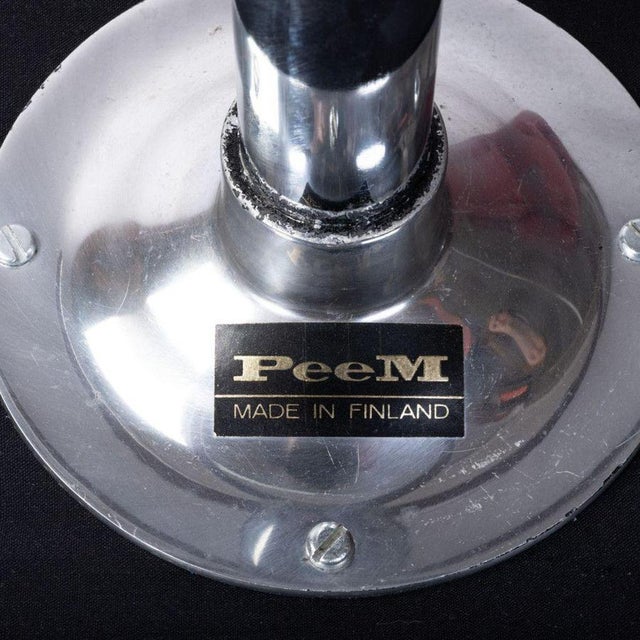 Brown Set of Leather Armchair and Ottoman from Peem, 1970s For Sale - Image 8 of 12