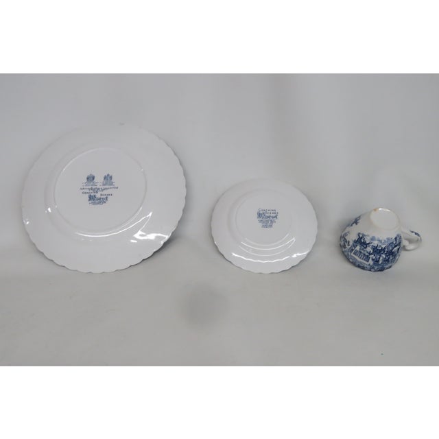 Ceramic Late 20th Century Johnson Brothers Coaching Scenes Cup Saucer 3pc Made in England Ironstone 4804b For Sale - Image 7 of 18