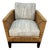 Braxton Culler Geometric Woven Wicker Lounge Chair For Sale